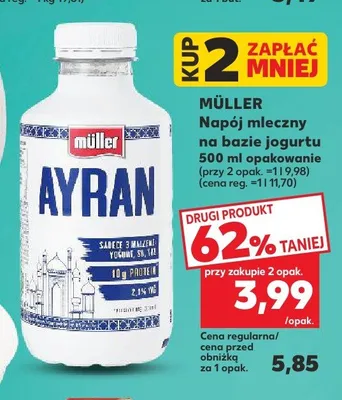 Napój mleczny Ayran Müller promocja w Kaufland