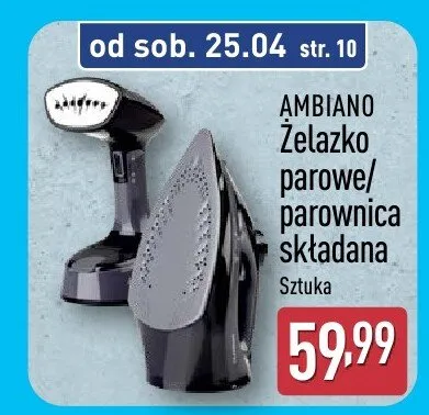 Żelazko parowe/parownica składana promocja w Aldi