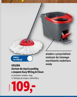 Zestaw do mycia podłóg z mopem Easy Wring & Clean Vileda promocja w Lidl