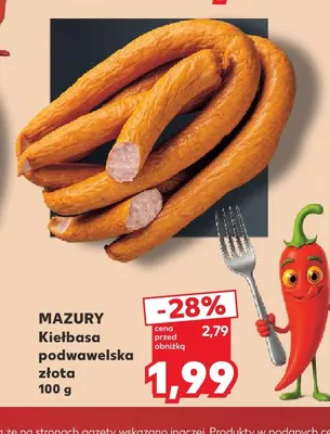 Kiełbasa podwawelska złota Mazury promocja w Kaufland