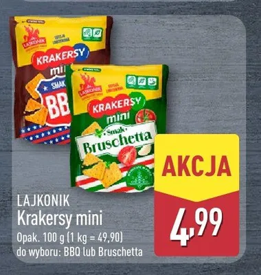 Krakersy mini BBQ Lajkonik promocja w Aldi