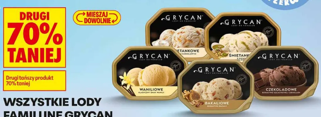 Lody familijne Grycan promocja w Biedronka