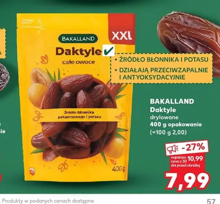 Daktyle drylowane Bakalland XXL promocja w Kaufland