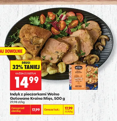 Indyk z pieczarkami Wolno Gotowane Kraina Mięs promocja w Biedronka