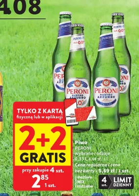Piwo Peroni Nastro Azzurro promocja w Intermarche