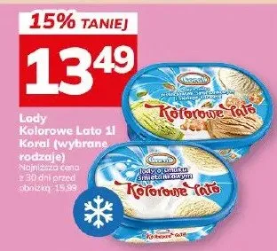 Lody Kolorowe Lato 1l Koral (wybrane rodzaje) promocja w Hitpol