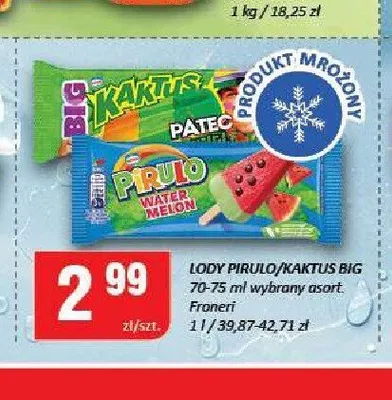 Lody Kaktus Big promocja w Chorten
