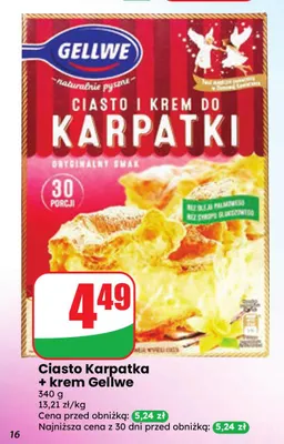 Ciasto Karpatka + krem Gellwe promocja w Dino