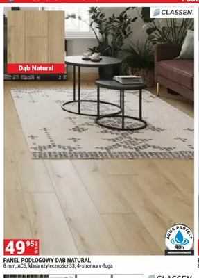 Panel podłogowy Dąb Natural Classen promocja w Merkury Market
