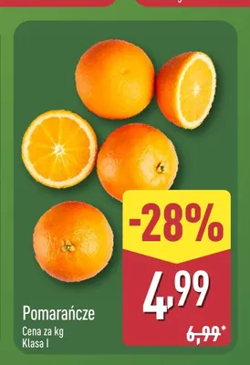 Pomarańcze promocja w Aldi