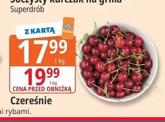 Czereśnie promocja w Leclerc