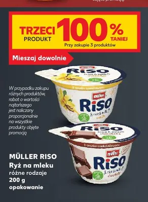 Ryż na mleku Müller Riso różne rodzaje promocja w Kaufland