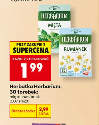 Herbatka Herbarium mięta promocja w Biedronka
