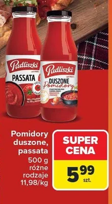 Pomidory duszone, passata różne rodzaje promocja w Carrefour