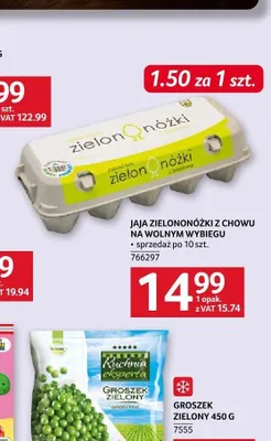 Jaja zielononóżki z chowu na wolnym wybiegu promocja w Selgros
