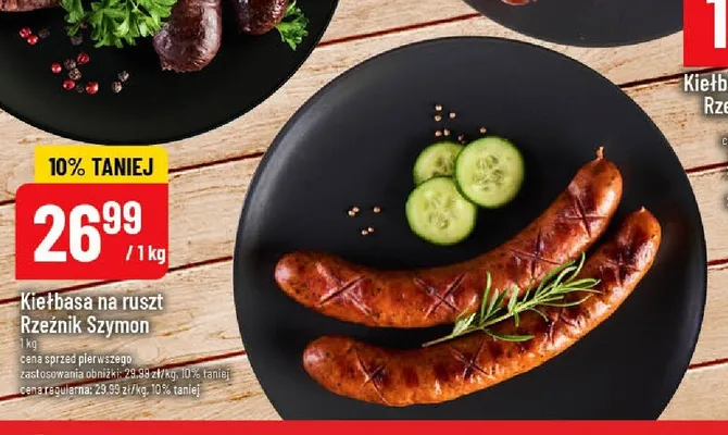 Kiełbasa na ruszt Rzeźnik Szymon promocja w POLOmarket