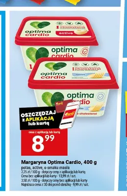 Margaryna Optima Cardio potas promocja w Twój Market