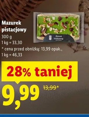 Mazurek pistacjowy promocja w Lidl