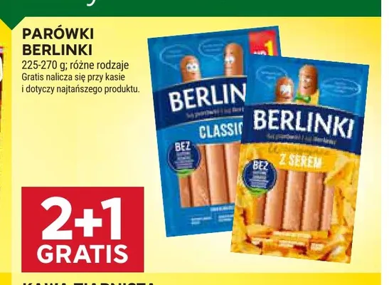 Parówki Berlinki Classic promocja w Stokrotka
