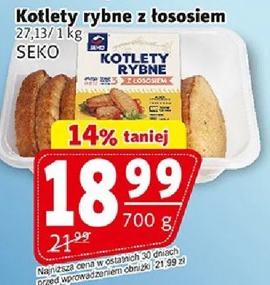 Kotlety rybne z łososiem promocja w Prim Market