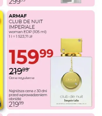 Woda perfumowana Club De Nuit Imperiale Armaf promocja w Drogerie Jawa