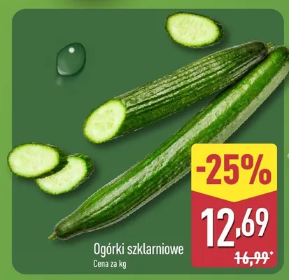 Ogórki szklarniowe promocja w Aldi