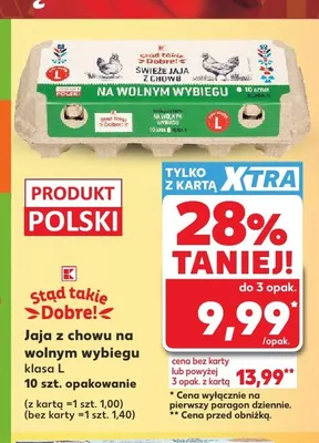 Jaja z chowu na wolnym wybiegu klasa L Stąd takie Dobre! promocja w Kaufland