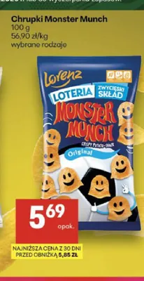 Chrupki Monster Munch Original promocja w Delikatesy Centrum