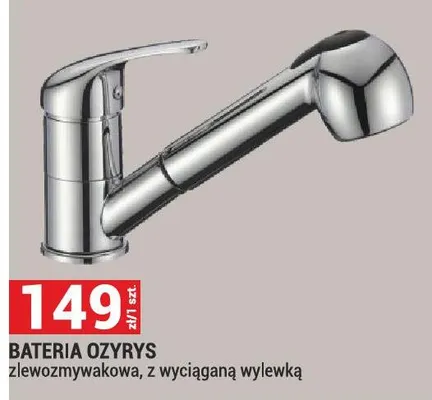 Bateria zlewozmywakowa, z wyciąganą wylewką promocja w Merkury Market