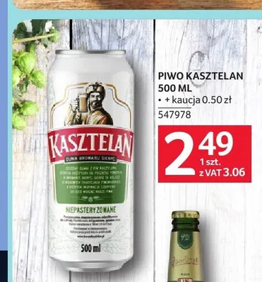 Piwo Kasztelan Niepasteryzowane promocja w Selgros