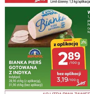 Pierś gotowana z indyka Bianka Indykpol promocja w Stokrotka