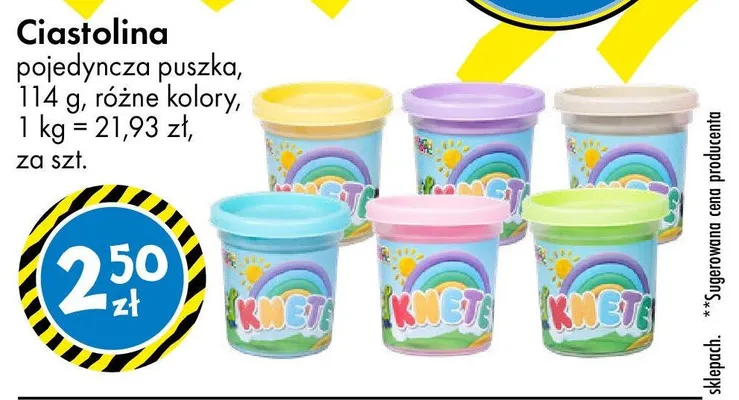 Ciastolina pojedyncza puszka różne kolory promocja w Tedi