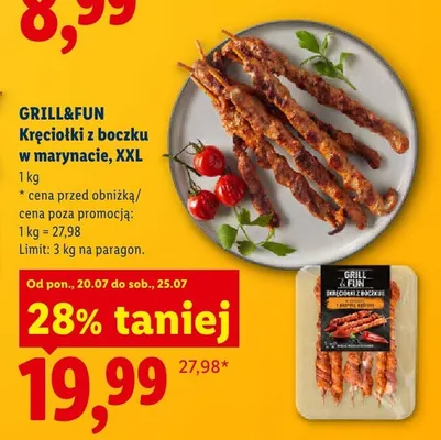 Kręciołki z boczku w marynacie Grill&Fun XXL promocja w Lidl