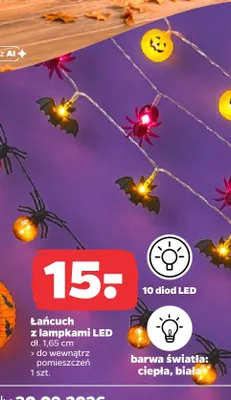 Łańcuch z lampkami LED promocja w Netto