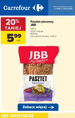 Pasztet pieczony JBB Bałdyga promocja w Carrefour