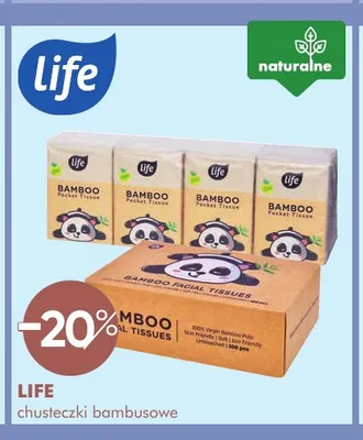 Chusteczki bambusowe Life promocja w Super-Pharm