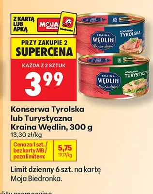 Konserwa turystyczna Kraina Wędlin promocja w Biedronka