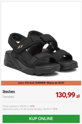 Sandały Skechers promocja w eobuwie.pl