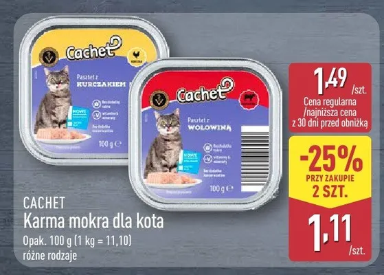 Karma mokra dla kota promocja w Aldi