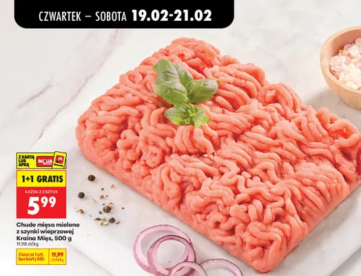 Chude mięso mielone z szynki wieprzowej promocja w Biedronka