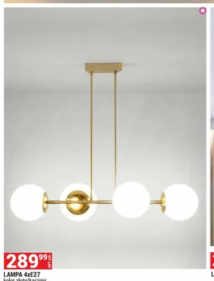Lampa 4xE27 kolor złoty/kaszmir promocja w Merkury Market