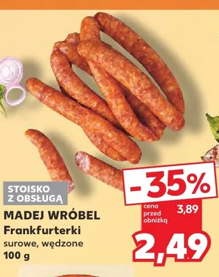 Frankfurtki surowe wędzone Madej Wróbel promocja w Kaufland