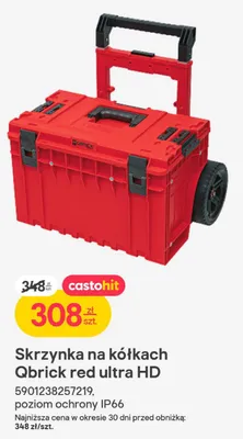 Skrzynka na kółkach red ultra HD promocja w Castorama