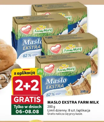 Masło ekstra Farm Milk promocja w Stokrotka