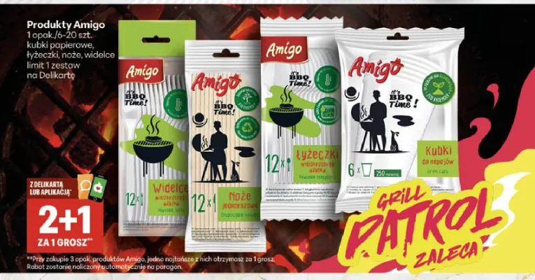 Łyżeczki jednorazowe Amigo promocja w Delikatesy Centrum