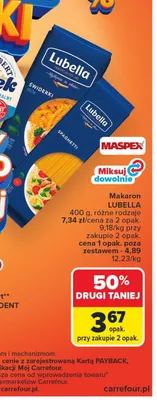 Makaron Lubella promocja w Carrefour Market