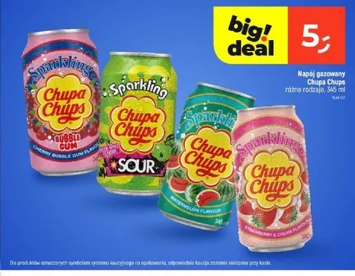 Napój gazowany Chupa Chups cherry bubble gum promocja w Dealz
