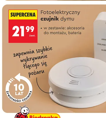 Fotoelektryczny czujnik dymu promocja w Biedronka