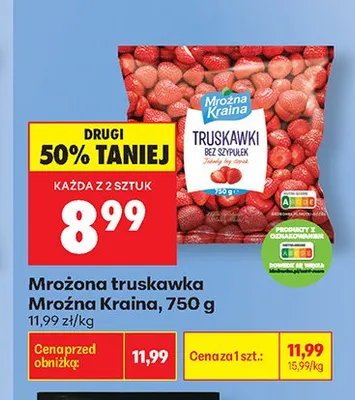 Mrożona truskawka Mroźna Kraina promocja w Biedronka