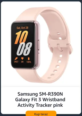 Smartwatch Samsung Galaxy Fit 3 SM-R390N pink promocja w Amazon